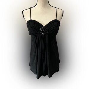 J.R. Nights by Carol Lin - Vintage Embellished Zipper Back Top